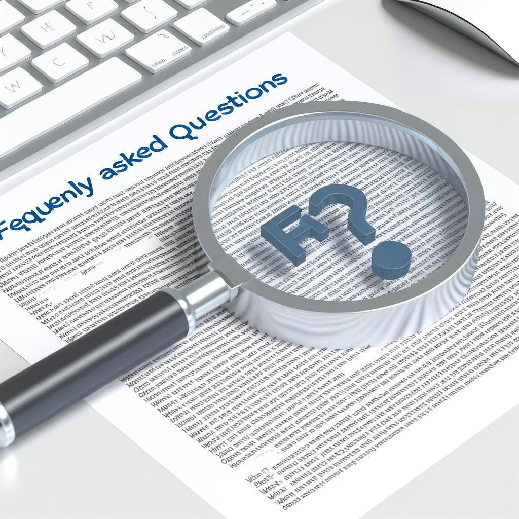 FAQ with magnifying glass