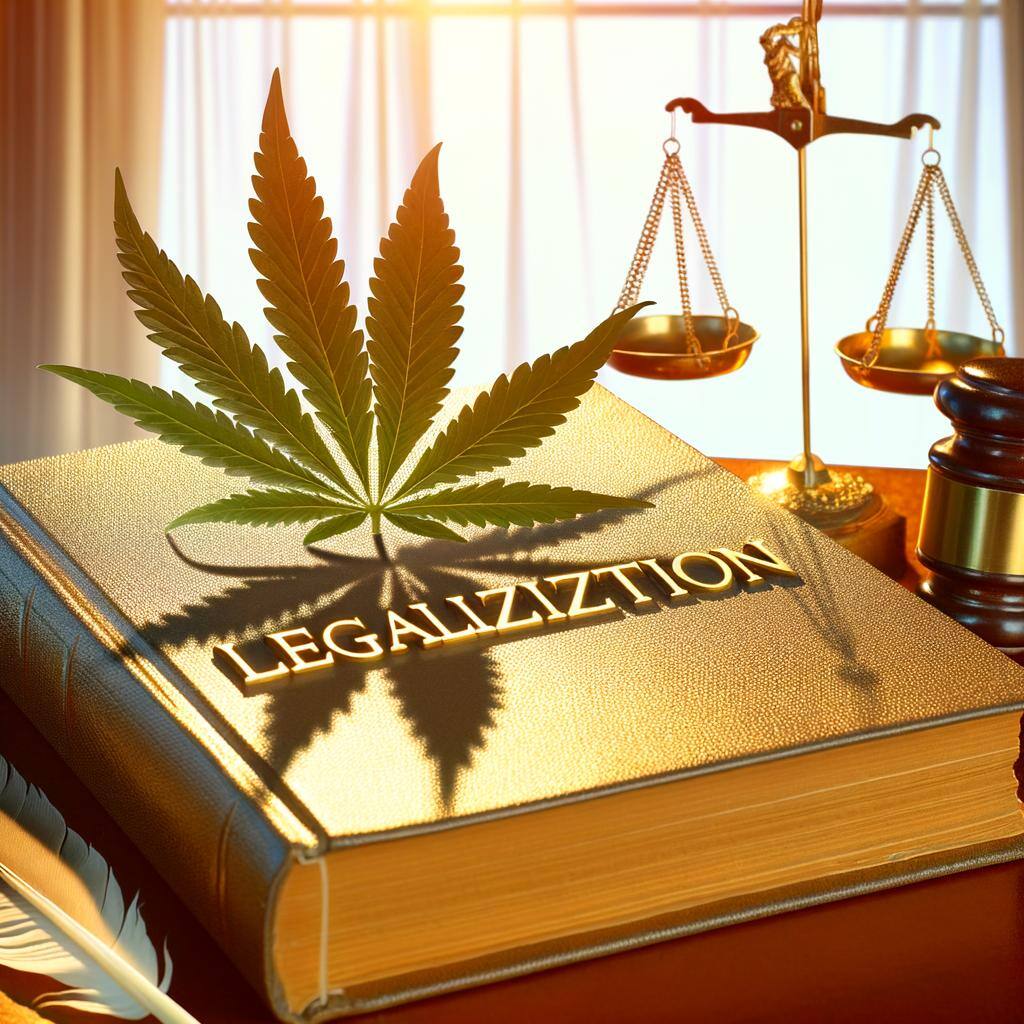 pot plant on a legalization book