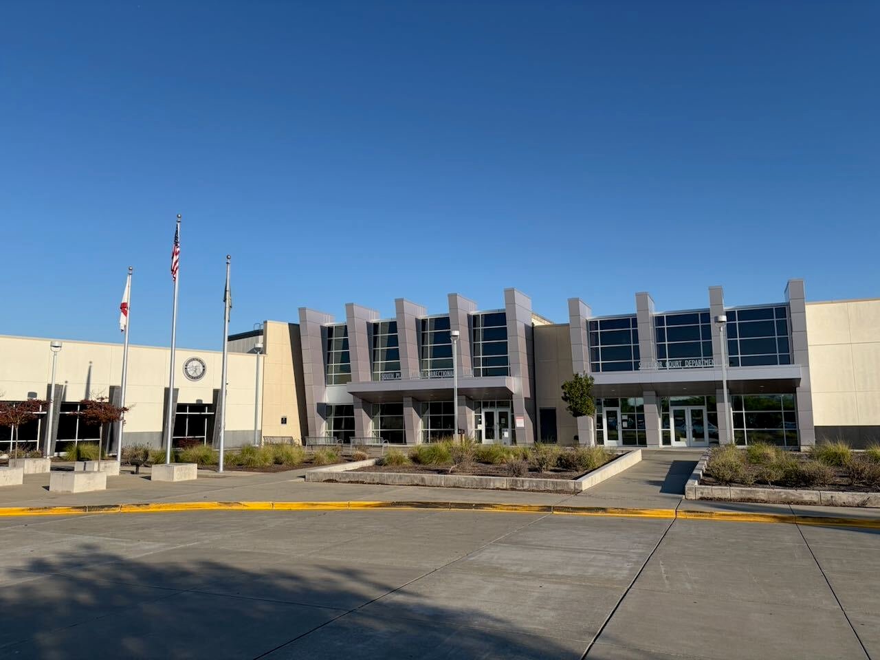Daytime view of front of South Placer Jail Entrance in Roseville California