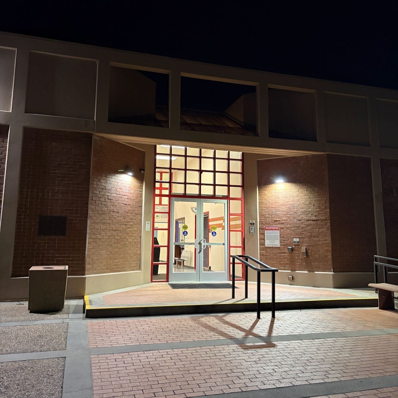 Auburn California Jail Entrance at night