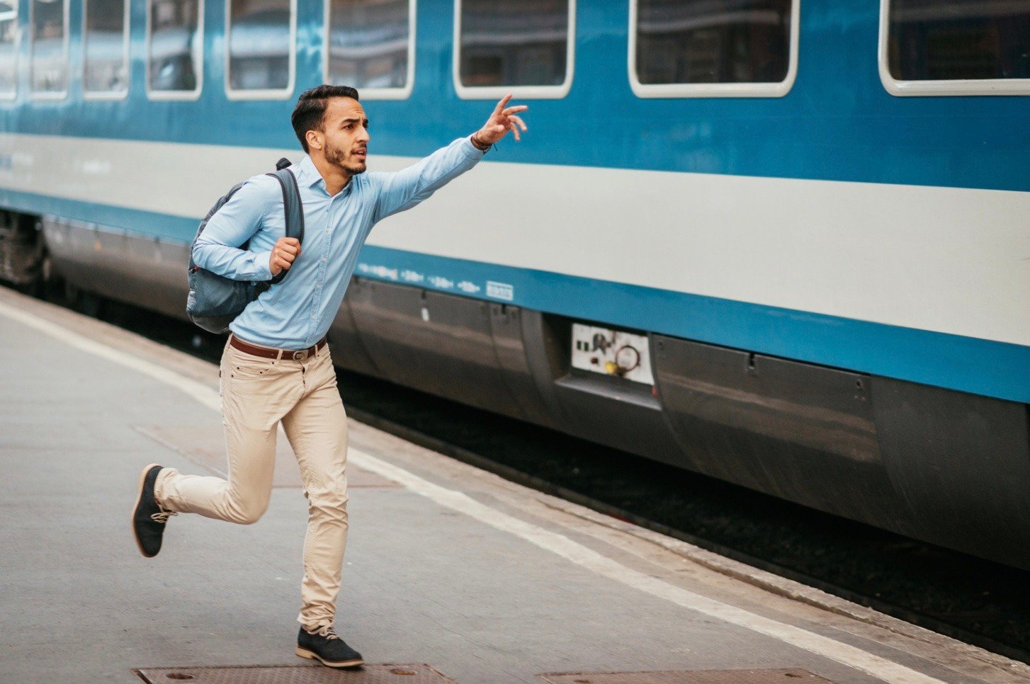 a man who missed his train departure