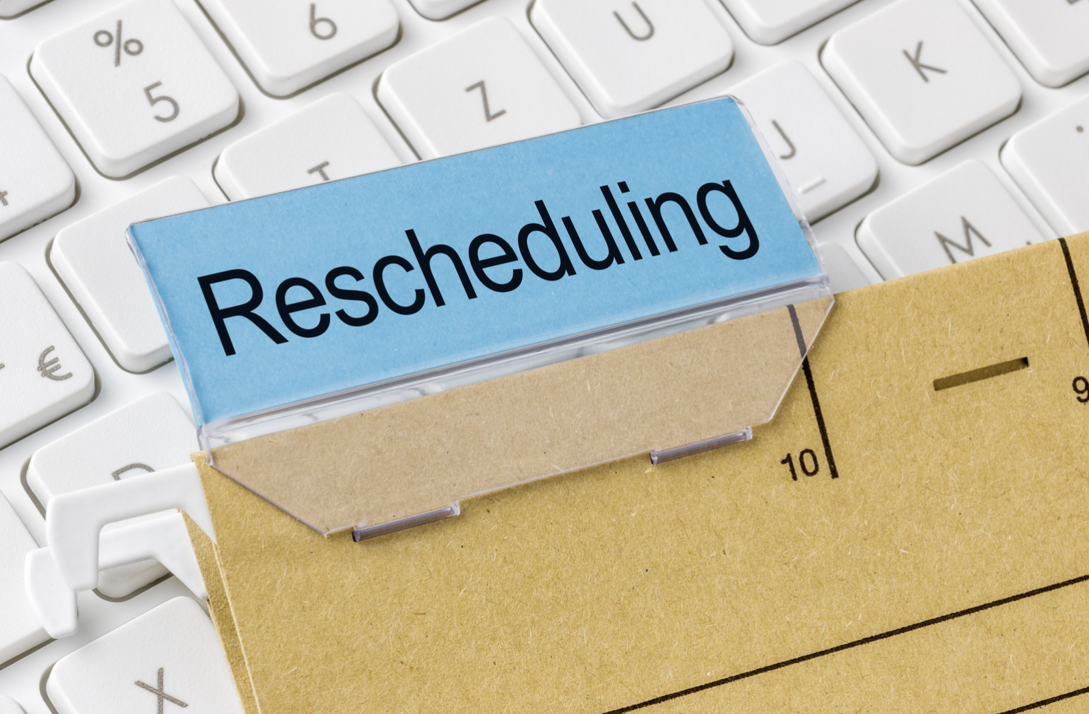 File folder tab labeled Rescheduling.
