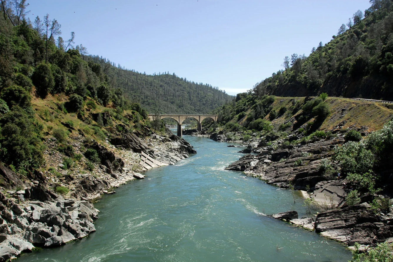 the American river in the confluence near Auburn, CA
