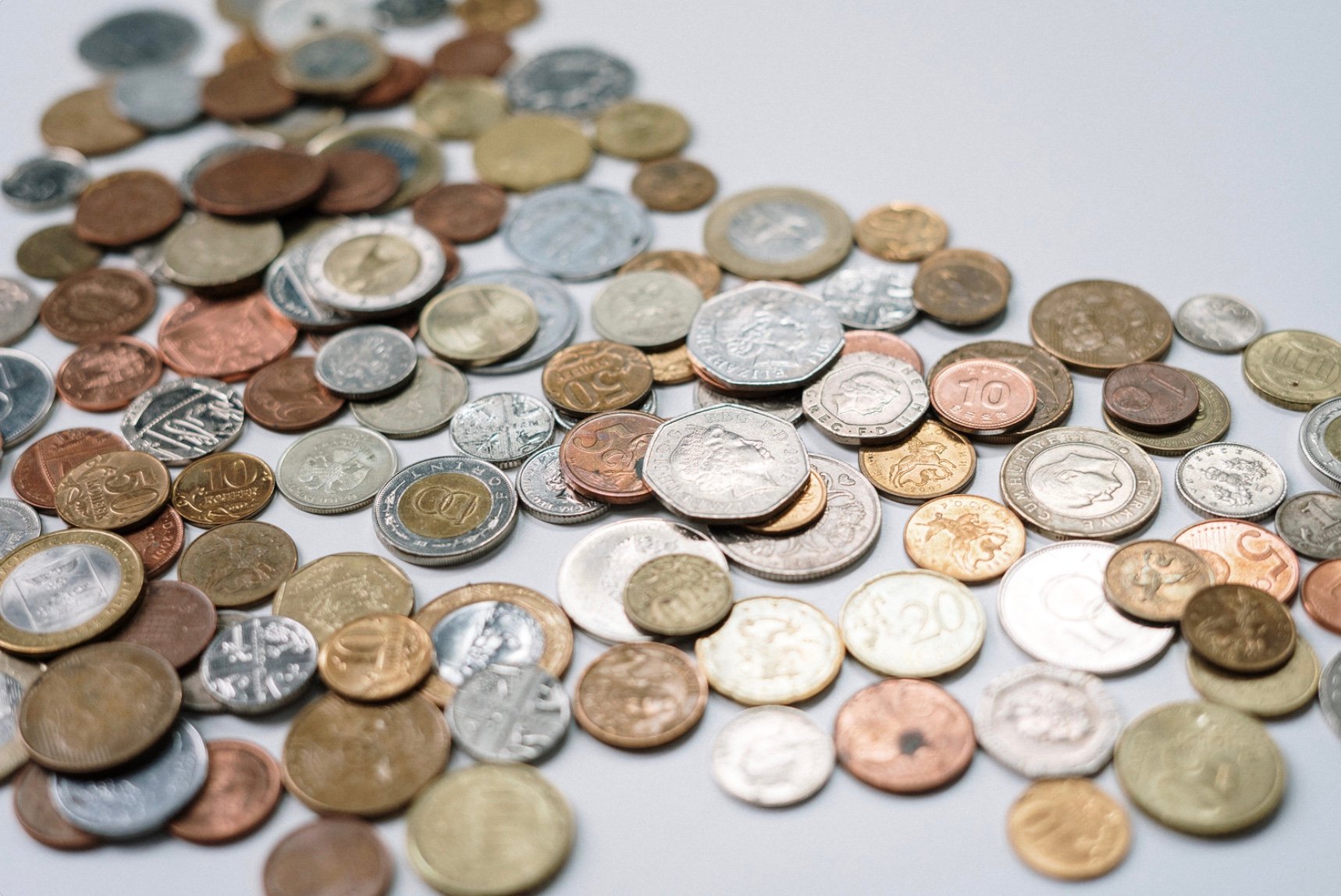 a pile of coins
