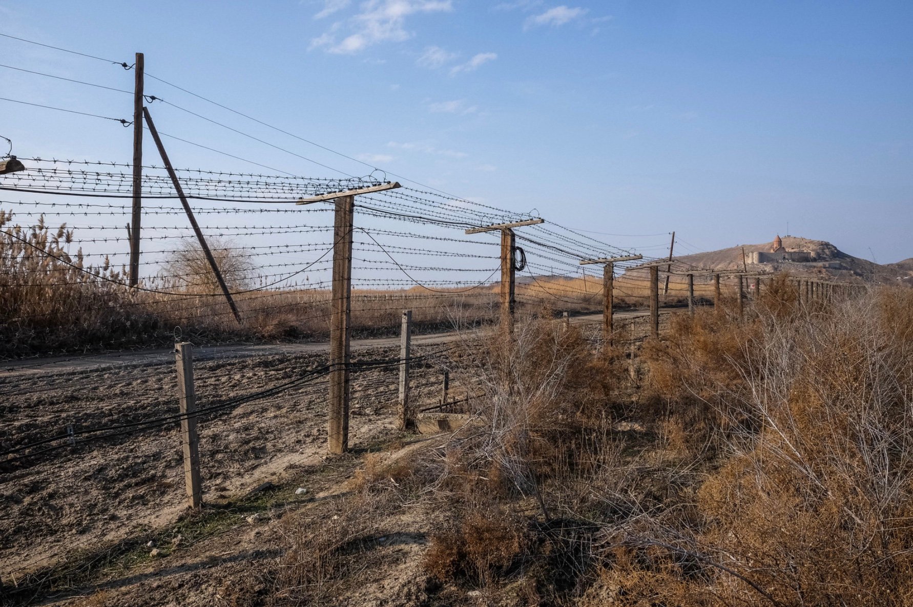 a country border fence