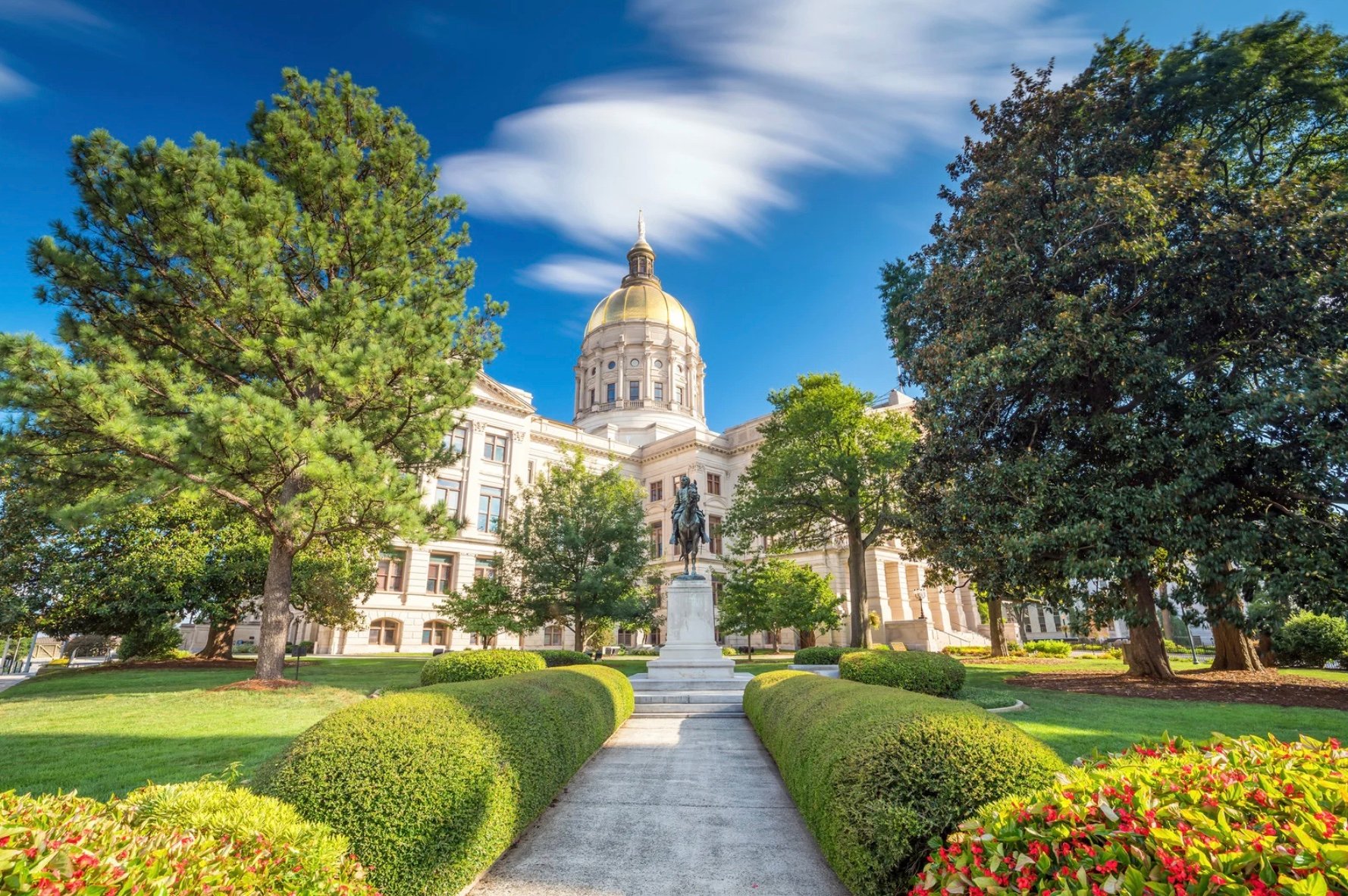 the front of a state capital 