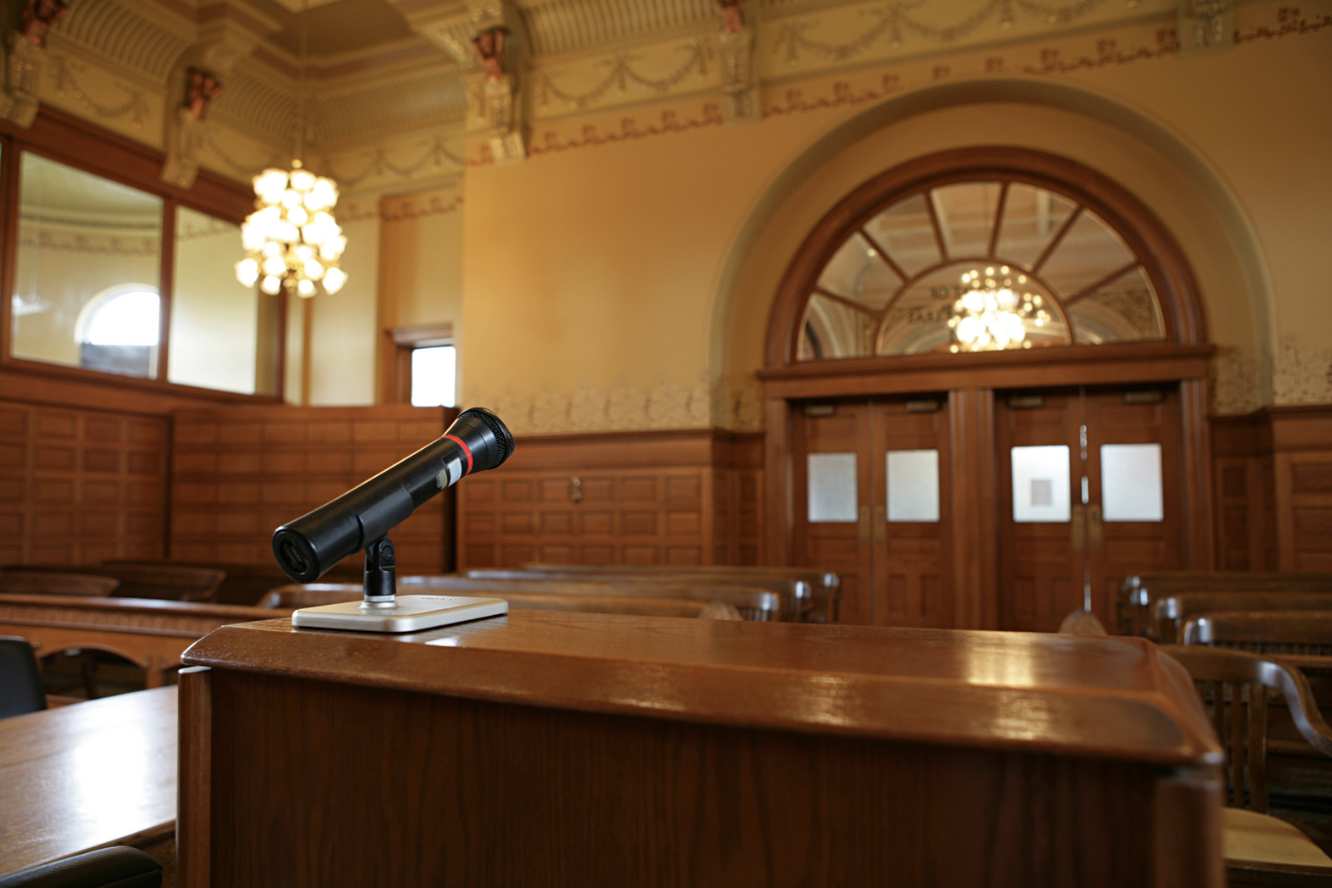 an empty courtroom