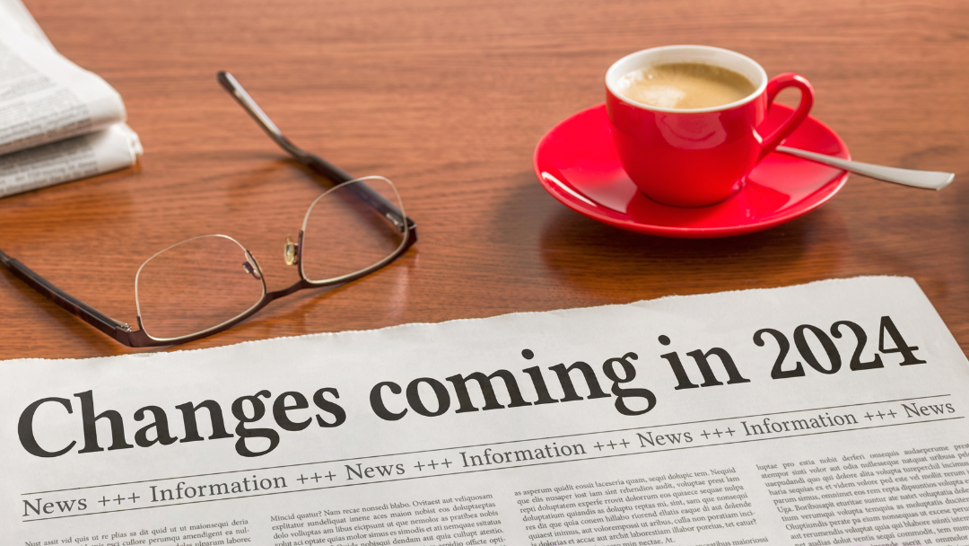 changes coming written on newspaper