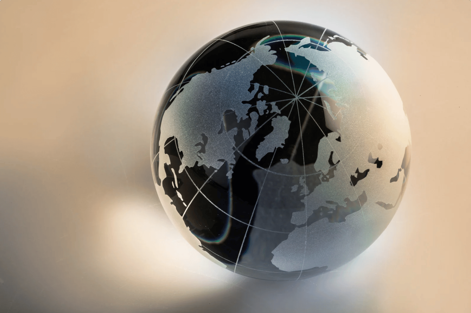 a glass globe sculpture 