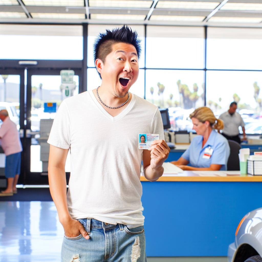 a California man getting his drivers license back